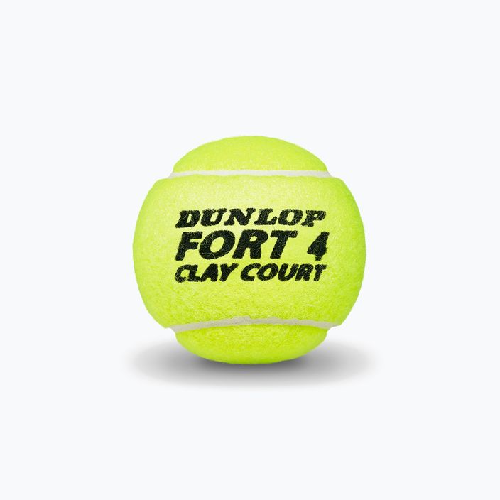 Dunlop Fort Clay Court топки за тенис 4B 18 x 4 бр. жълти 601318 2