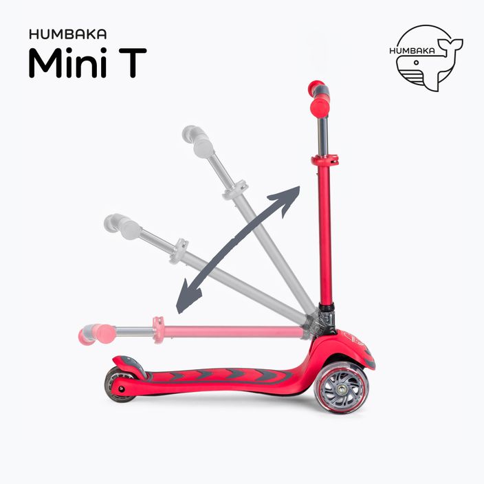 Детски триколесен скутер HUMBAKA Mini T червен 3