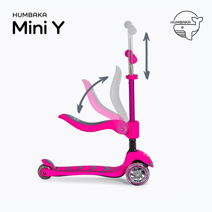 Детски триколесен скутер HUMBAKA Mini Y розов HBK-S6Y 3