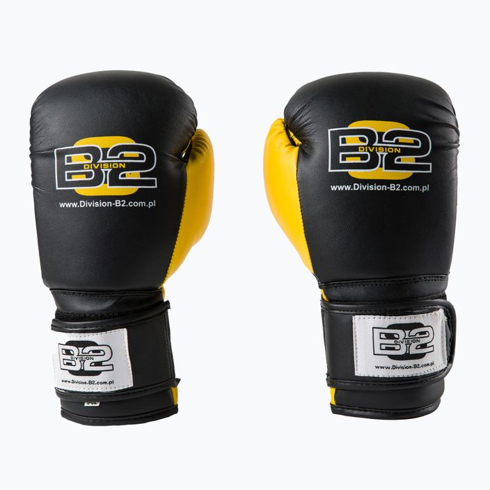 Боксови ръкавици Division B-2 черно-жълти DIV-TG01