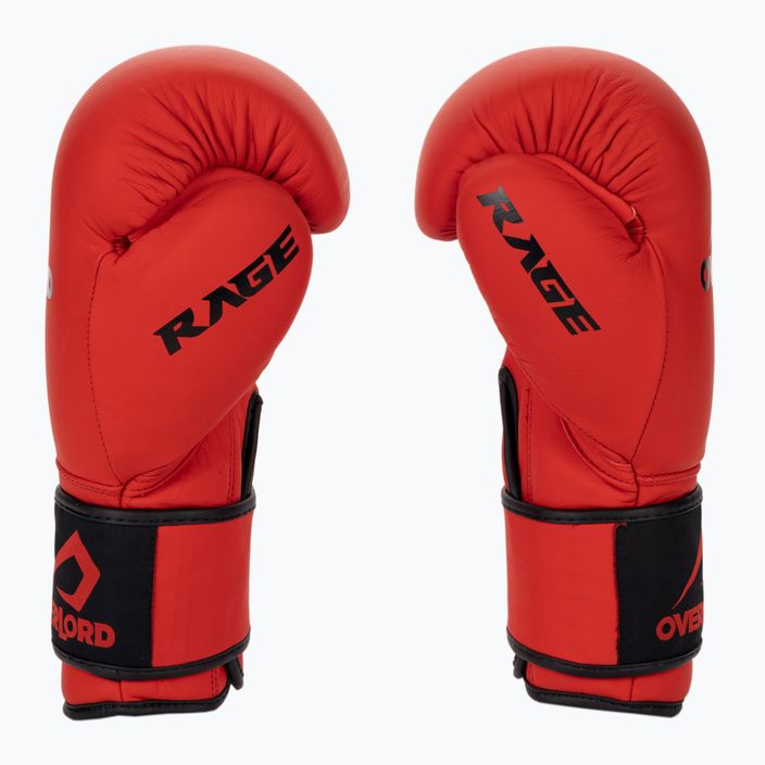 Overlord Rage червени боксови ръкавици 100004-R/10OZ 5
