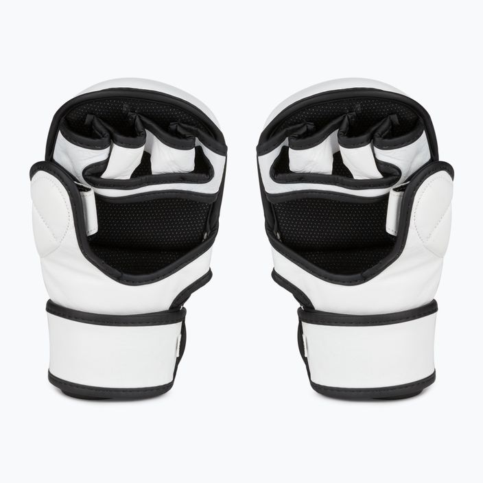 Overlord Спаринг ръкавици за ММА граплинг от естествена кожа, бели 101003-W/M 2