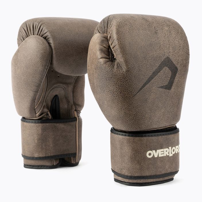 Кафяви боксови ръкавици Overlord Old School 100006-BR/10OZ 6