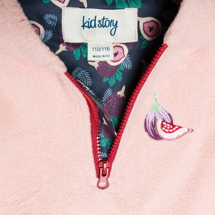 Детска поларена блуза KID STORY Teddy dusty pink 4