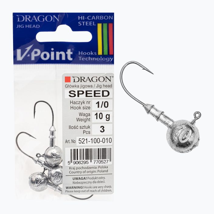 Dragon V-Point Speed джиг глава 10g 3 бр. черна PDF-521-100-010 3