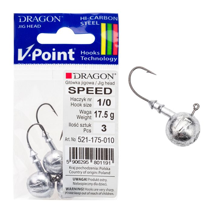Dragon V-Point Speed джиг глава 17,5 g 3 бр. черна PDF-521-175-010 2