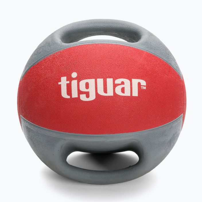Медицинска топка с дръжки tiguar розово-сиво TI-PLU009 2