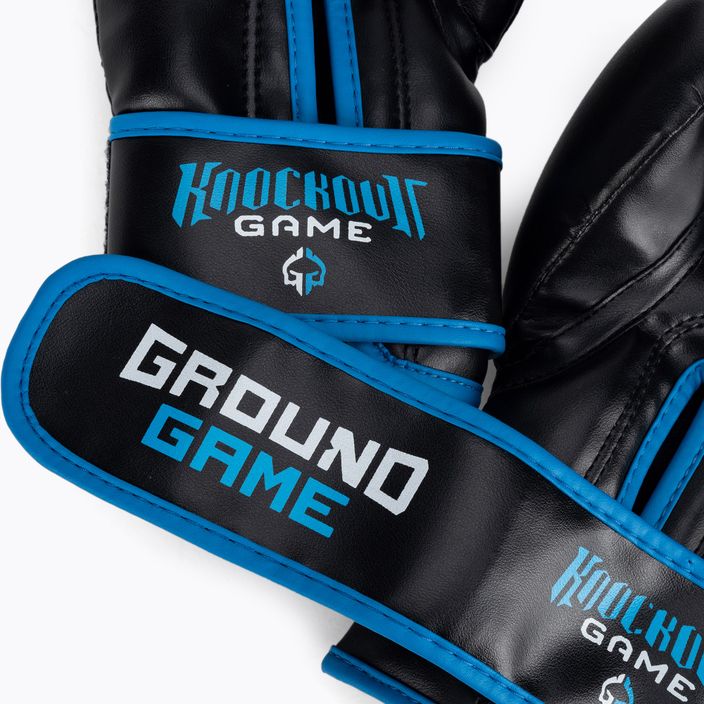 Детски боксови ръкавици Ground Game Prodigy в черно и синьо 5