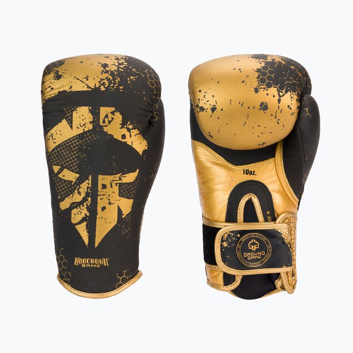 Боксови ръкавици GroundGame Cage gold BOXGLOCGOLD10 3
