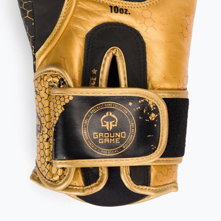 Боксови ръкавици GroundGame Cage gold BOXGLOCGOLD10 5