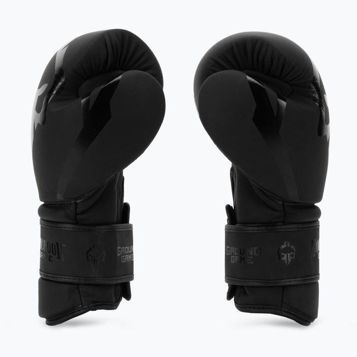Боксови ръкавици GroundGame Stripe черни 21BOXGLOSTRBL10 3