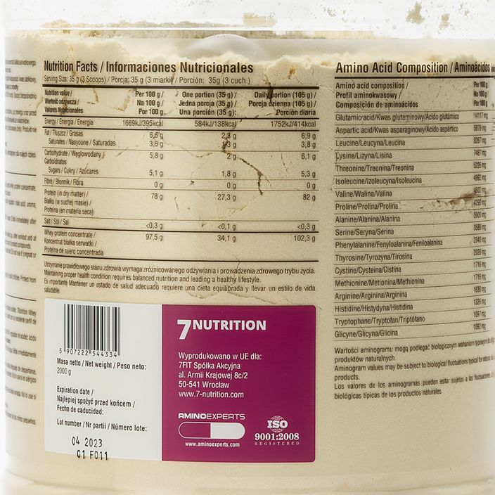 Суроватъчен протеин 7Nutrition Protein 80 2kg бял шоколад-череша 7Nu000235 3