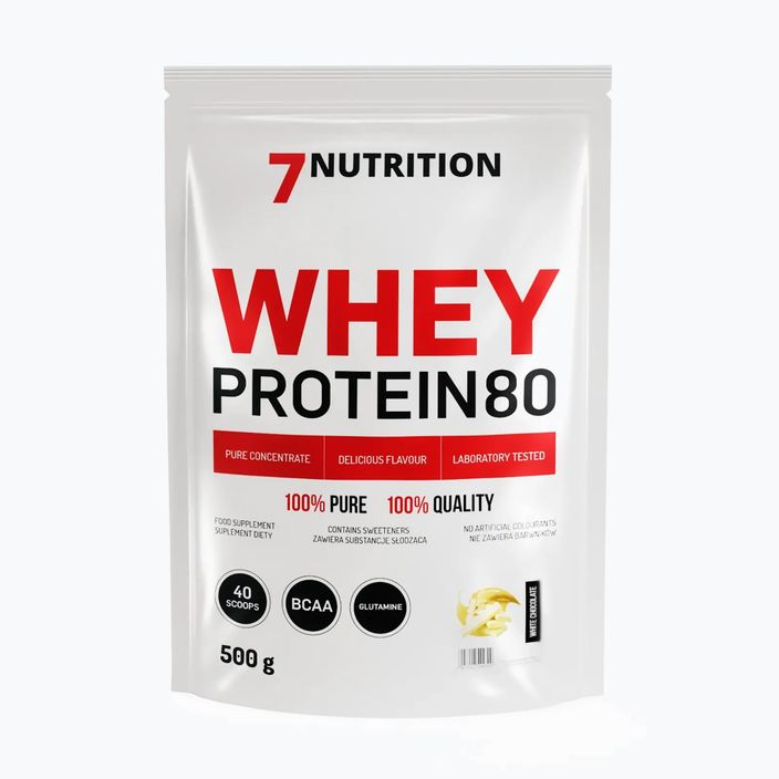 Суроватъчен протеин 7Nutrition Protein 80 500g бял шоколад 7Nu000260
