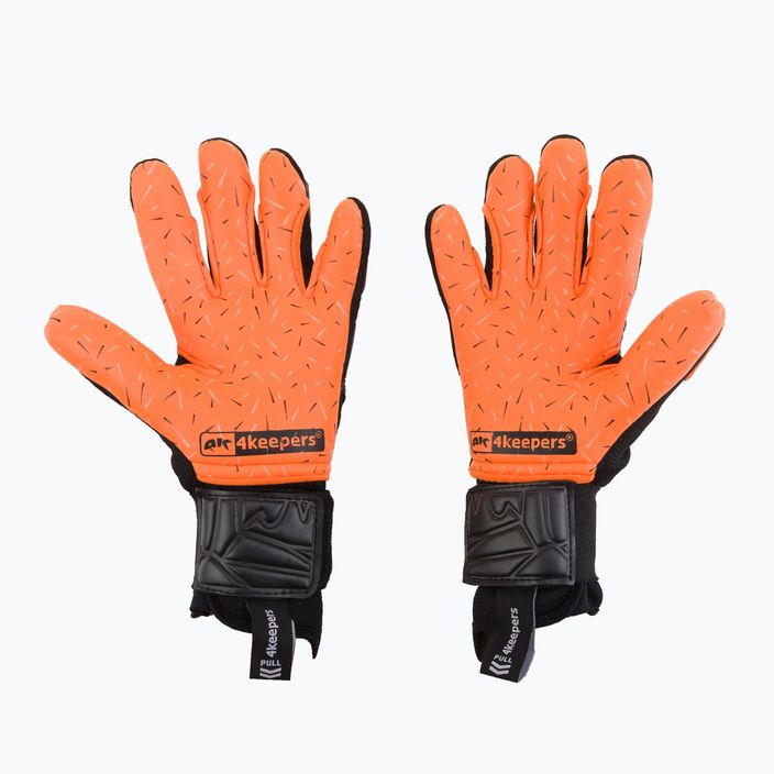 4Keepers Equip Flame Nc Jr детски вратарски ръкавици в черно и оранжево EQUIPFLNCJR 2