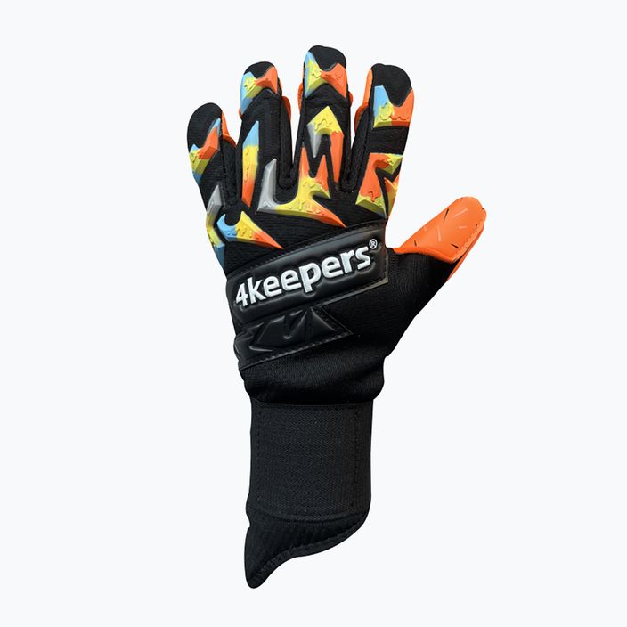 4Keepers Equip Flame Nc Jr детски вратарски ръкавици в черно и оранжево EQUIPFLNCJR 4