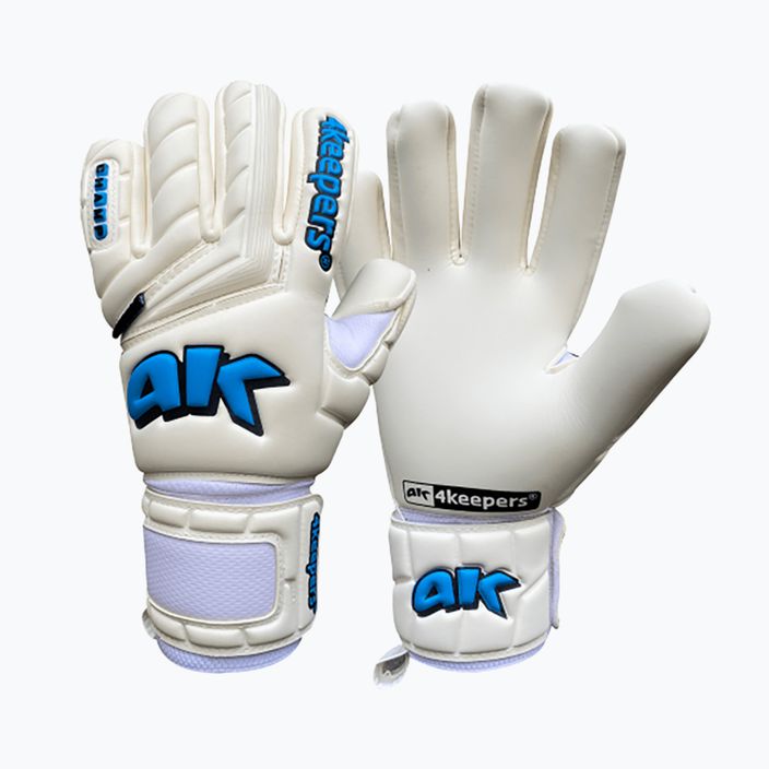 4Keepers Champ Aqua V Nc вратарски ръкавици в бяло и синьо 6