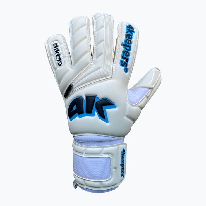 Детски вратарски ръкавици 4Keepers Champ Aq Contact V Hb бяло и синьо 4