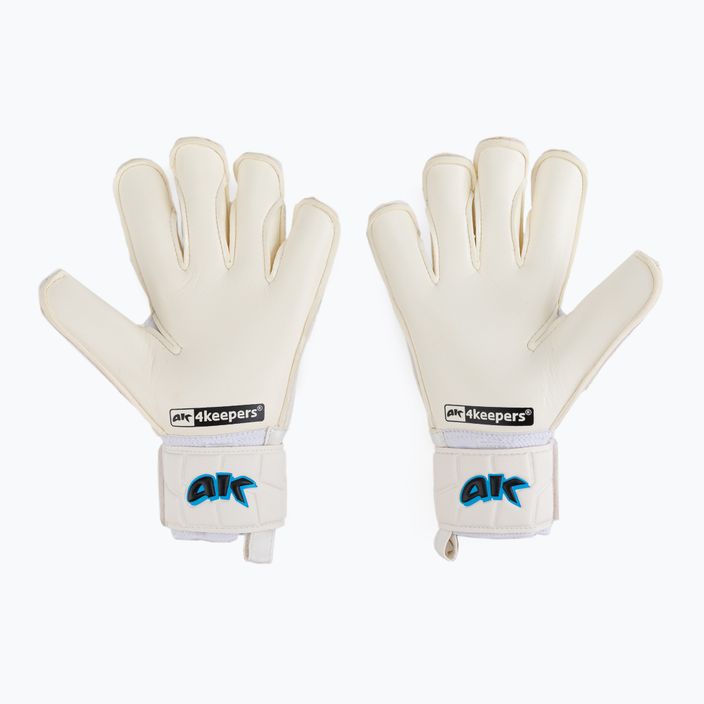 Детски вратарски ръкавици 4Keepers Champ Aq Contact V Hb бяло и синьо 2