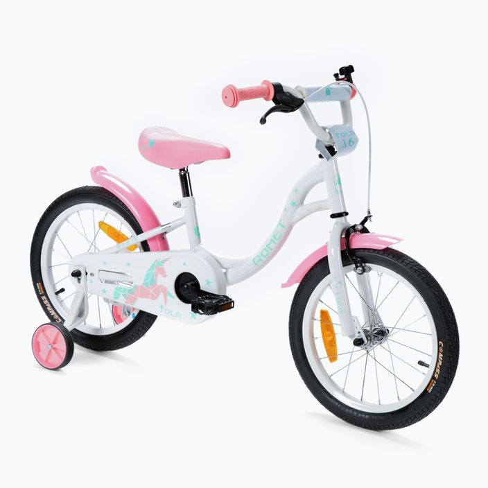 Детски велосипед Romet Tola 16 бяло и розово 2