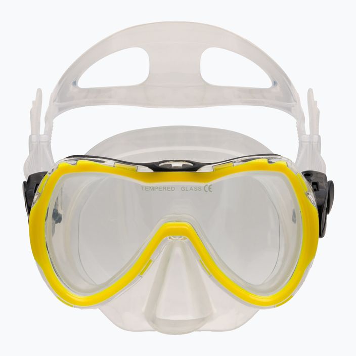 AQUA-SPEED детски комплект за гмуркане Enzo + Evo маска + шнорхел жълт 604 2