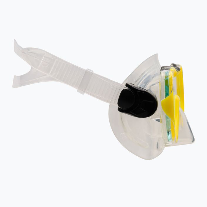 AQUA-SPEED детски комплект за гмуркане Enzo + Evo маска + шнорхел жълт 604 3