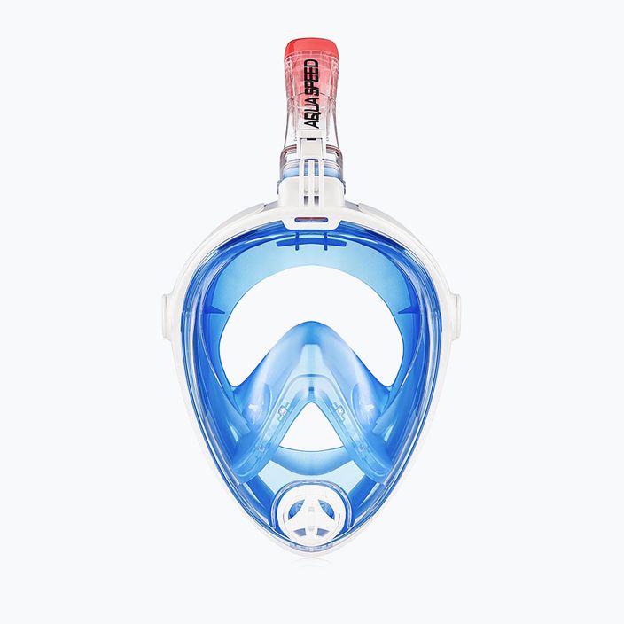 AQUA-SPEED Spectra 2.0 пълнолицева маска за гмуркане с шнорхел синя/бяла 2