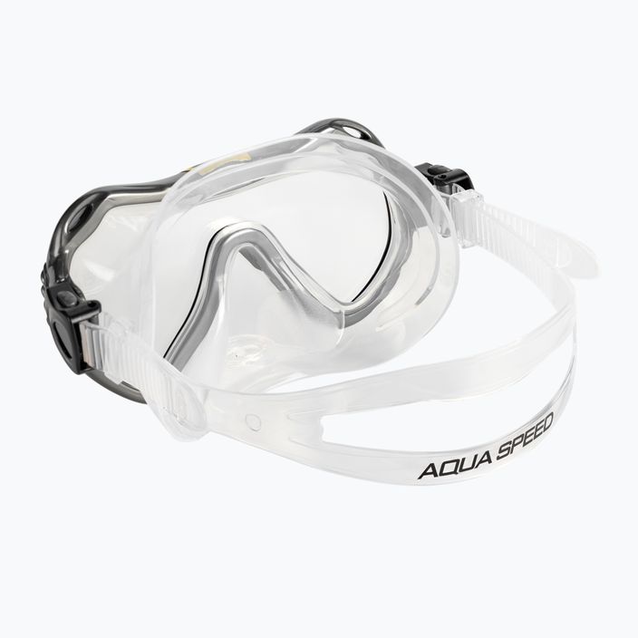 AQUA-SPEED Java + Elba маска + шнорхел комплект за гмуркане жълт 8206 5