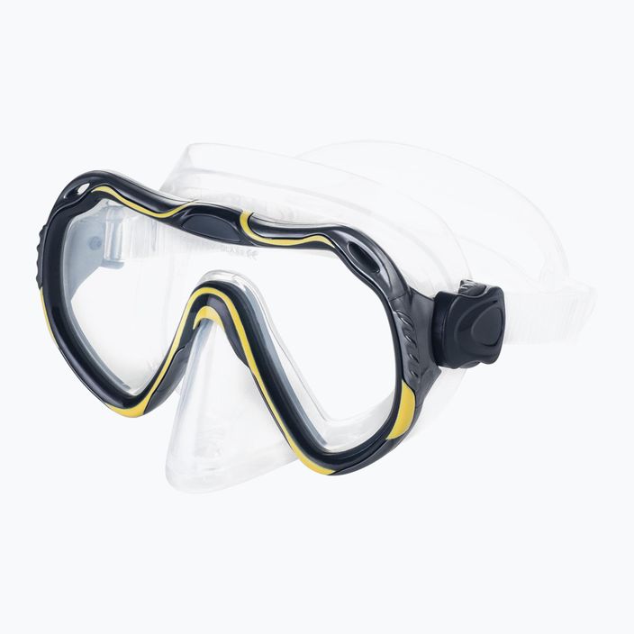 AQUA-SPEED Java + Elba маска + шнорхел комплект за гмуркане жълт 8206 9