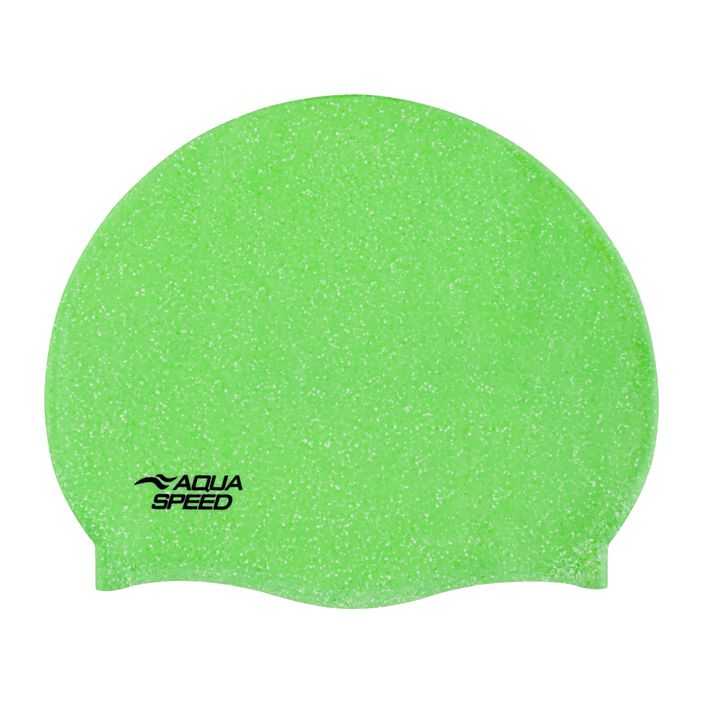 AQUA-SPEED Зелена шапка за плуване Reco 2