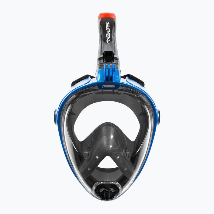 AQUA-SPEED Spectra 2.0 пълнолицева маска за гмуркане с шнорхел черна/синя 2