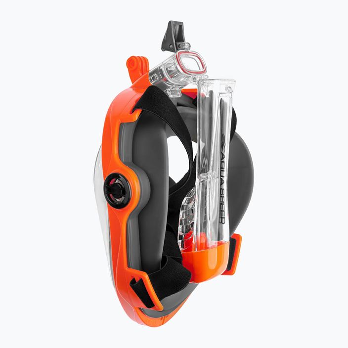 AQUA-SPEED Spectra 2.0 пълнолицева маска за гмуркане с шнорхел черна/оранжева 5