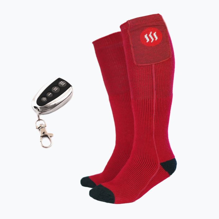 Glovii GQ3 отопляеми чорапи с дистанционно управление червени