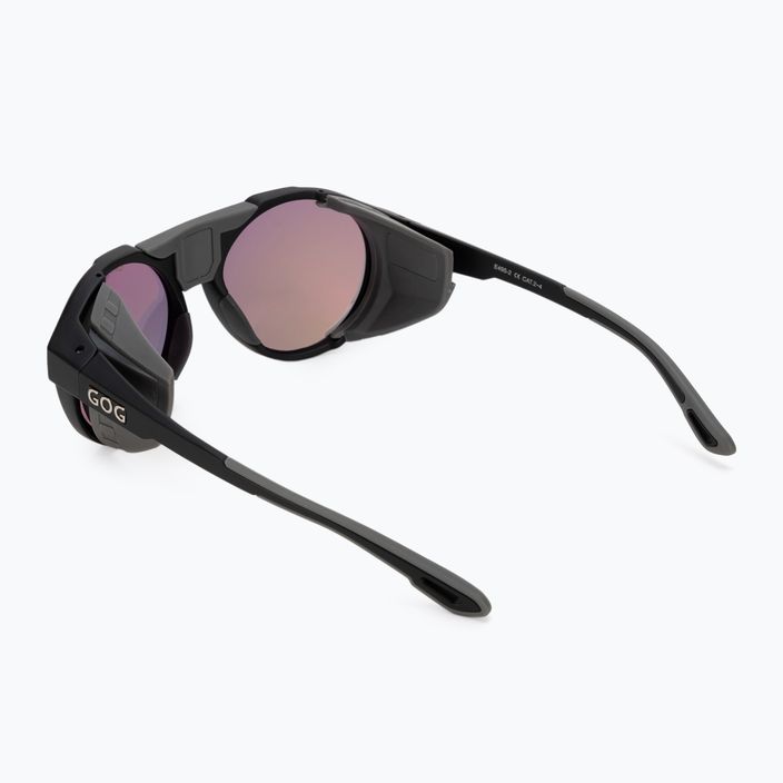 Слънчеви очила GOG Manaslu матово черно / сиво / полихромно червено E495-2 2