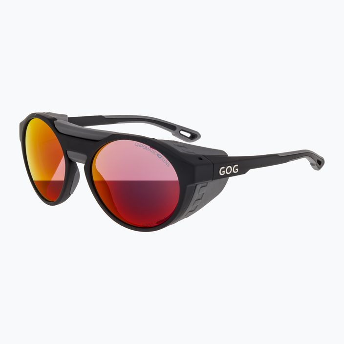 Слънчеви очила GOG Manaslu матово черно / сиво / полихромно червено E495-2 6