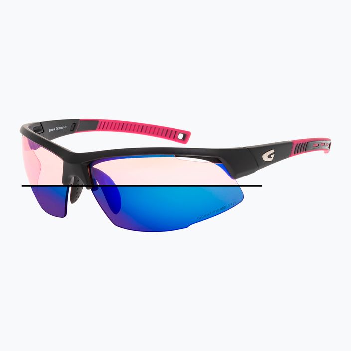 Слънчеви очила GOG Falcon C матово черно/розово/полихроматично синьо 9