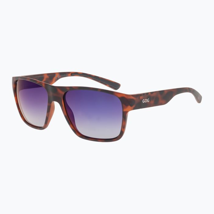 Модерни слънчеви очила GOG Henry матово кафяви / синьо огледало E701-2P 5
