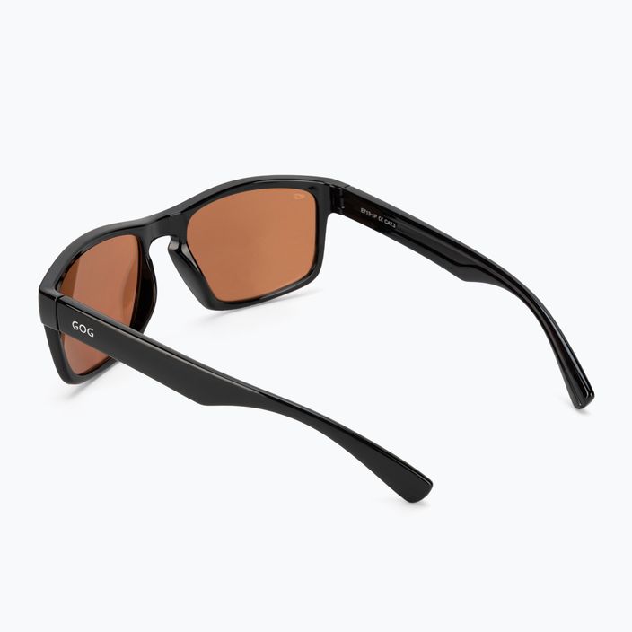 Модерни слънчеви очила GOG Logan черно / сребърно огледало E713-1P 2