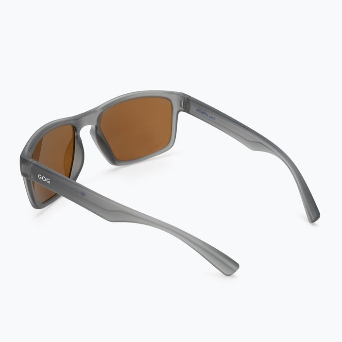 GOG Logan модни матови кристално сиви / полихромни бяло-сини слънчеви очила E713-2P 2