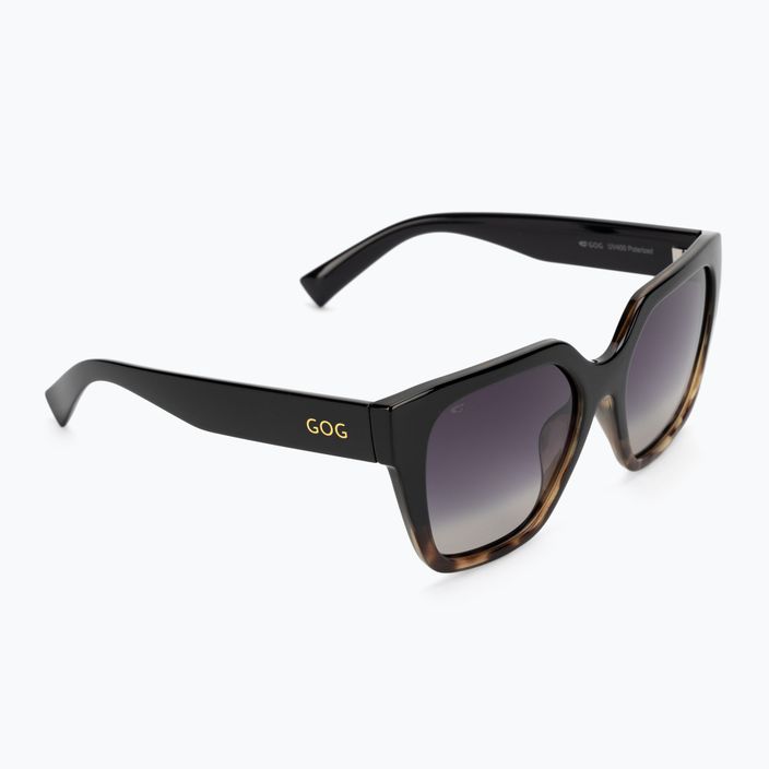 Дамски слънчеви очила GOG Hazel fashion black / brown demi / gradient smoke E808-1P
