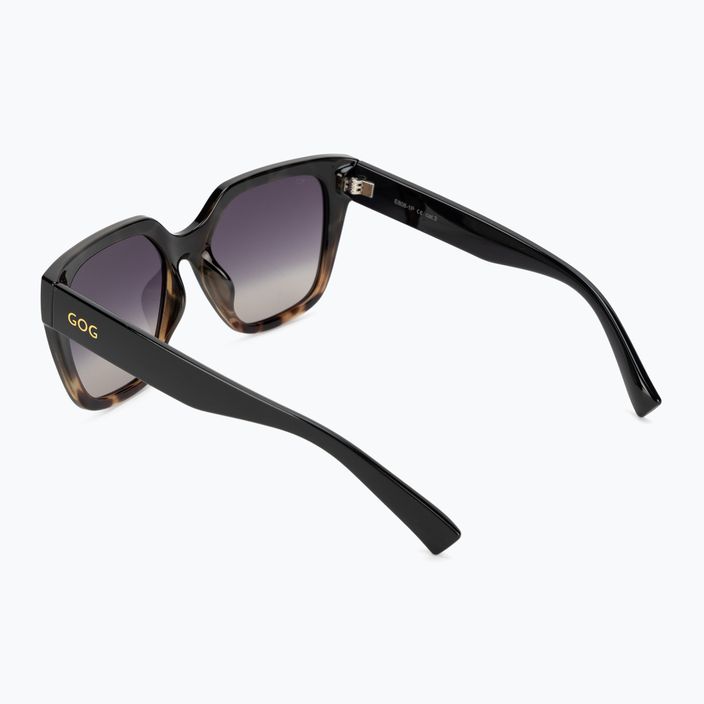 Дамски слънчеви очила GOG Hazel fashion black / brown demi / gradient smoke E808-1P 2