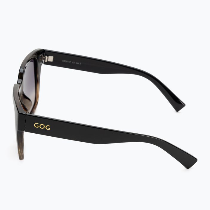 Дамски слънчеви очила GOG Hazel fashion black / brown demi / gradient smoke E808-1P 4