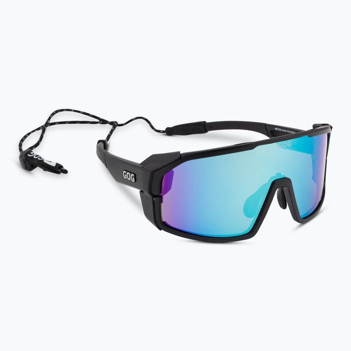 Слънчеви очила GOG Annapurna матово черно/полихроматично бяло-синьо