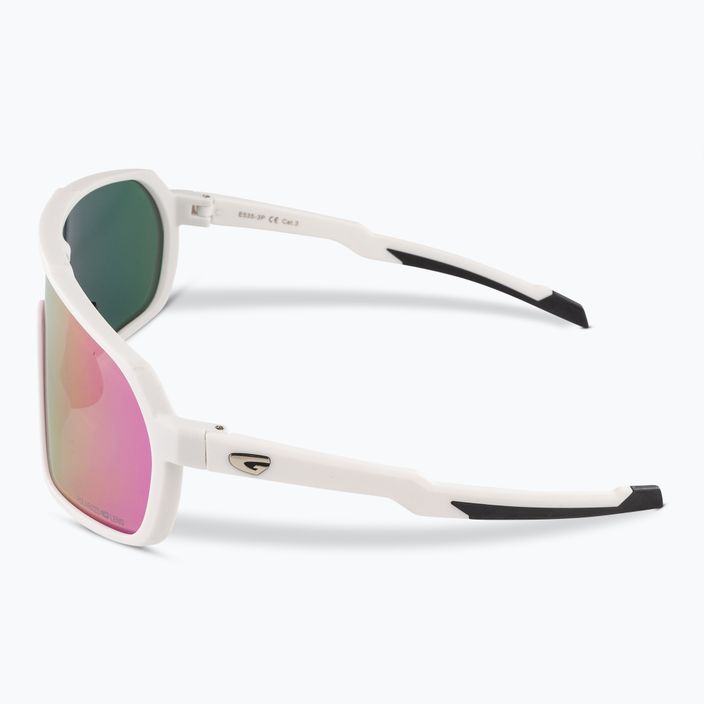 Слънчеви очила GOG Okeanos матово бяло/черно/полихроматично лилаво-зелено 4