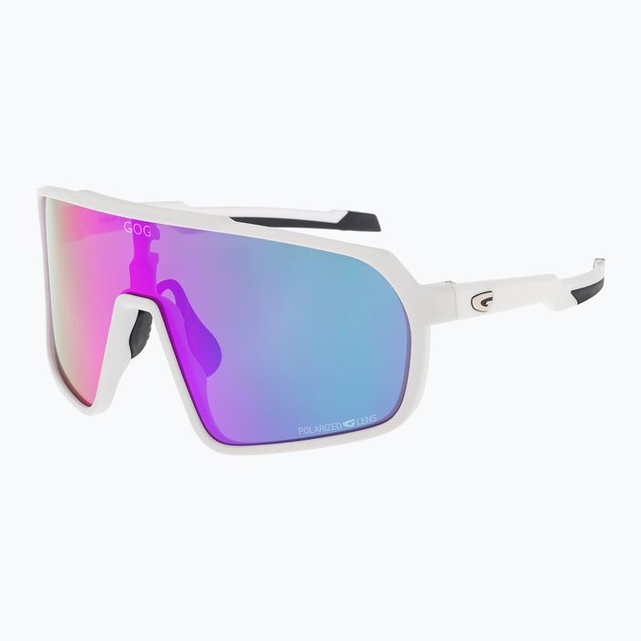 Слънчеви очила GOG Okeanos матово бяло/черно/полихроматично лилаво-зелено 5