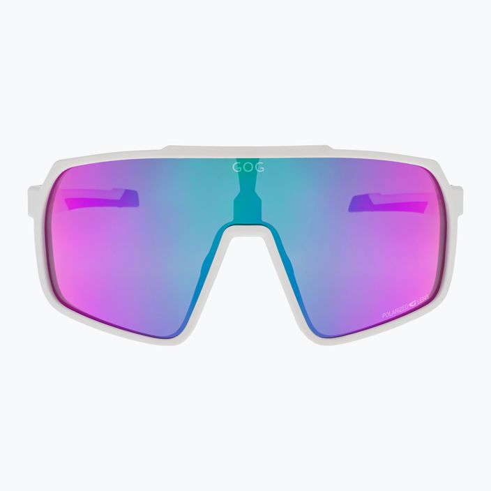 Слънчеви очила GOG Okeanos матово бяло/черно/полихроматично лилаво-зелено 6