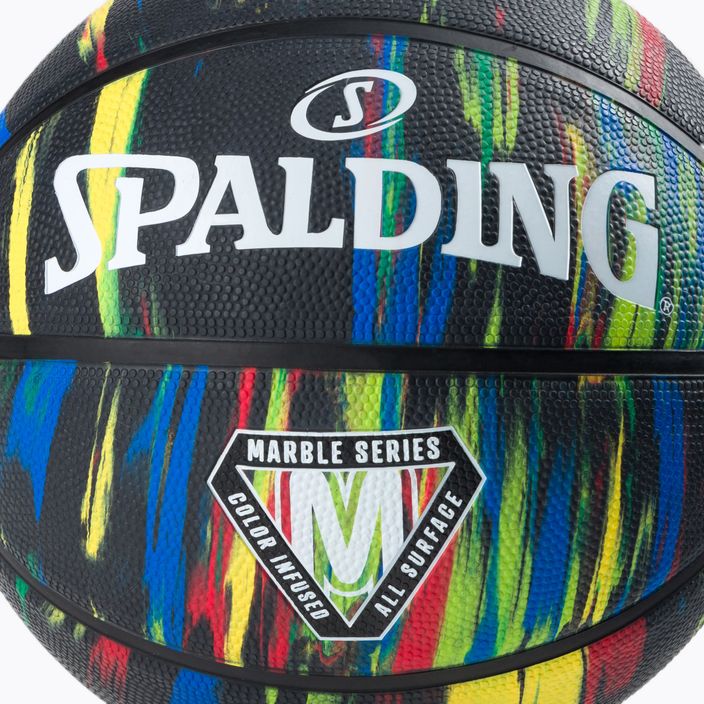 Spalding Мраморна баскетболна топка черна 84398Z 3