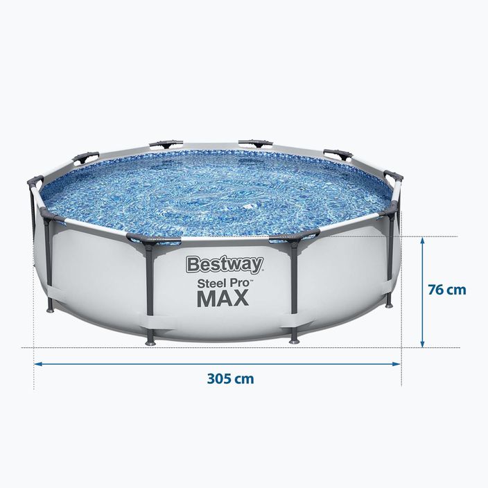 Басейн Bestway Steel Pro Max 305 x 76 cm сив 4