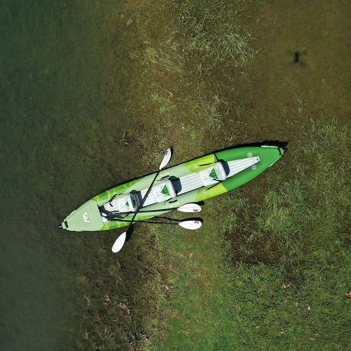 Aqua Marina Рекреационен каяк зелен Betta-475 3-местен надуваем каяк 15'7″ 13