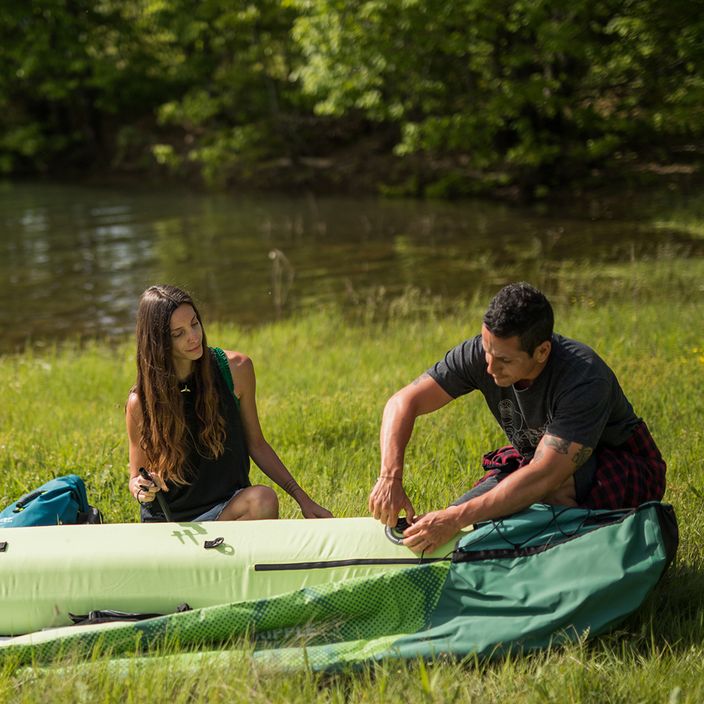Aqua Marina Recreational Canoe green Ripple-370 Надуваем каяк за 3 човека 12'2 6
