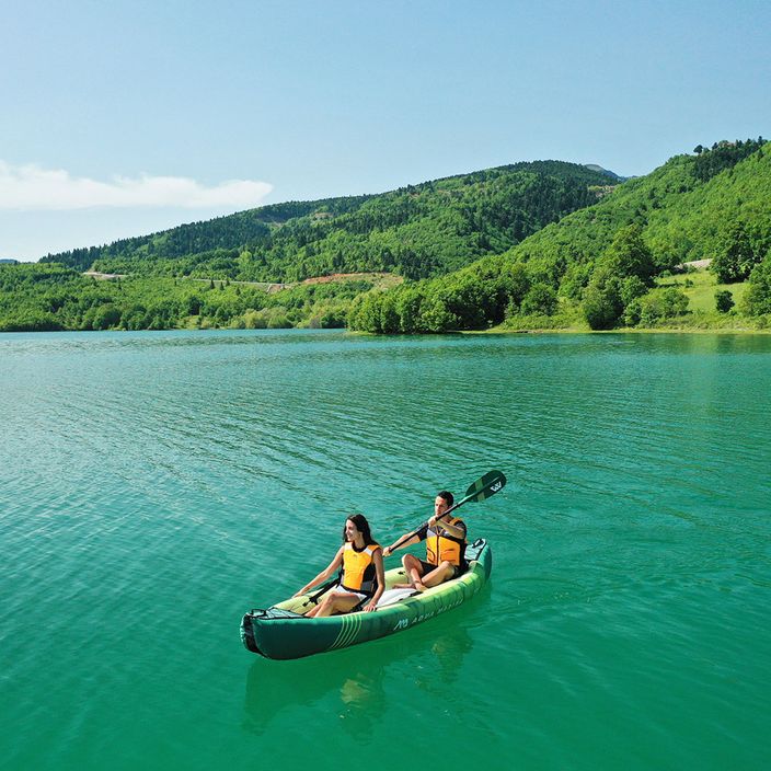 Aqua Marina Recreational Canoe green Ripple-370 Надуваем каяк за 3 човека 12'2 10